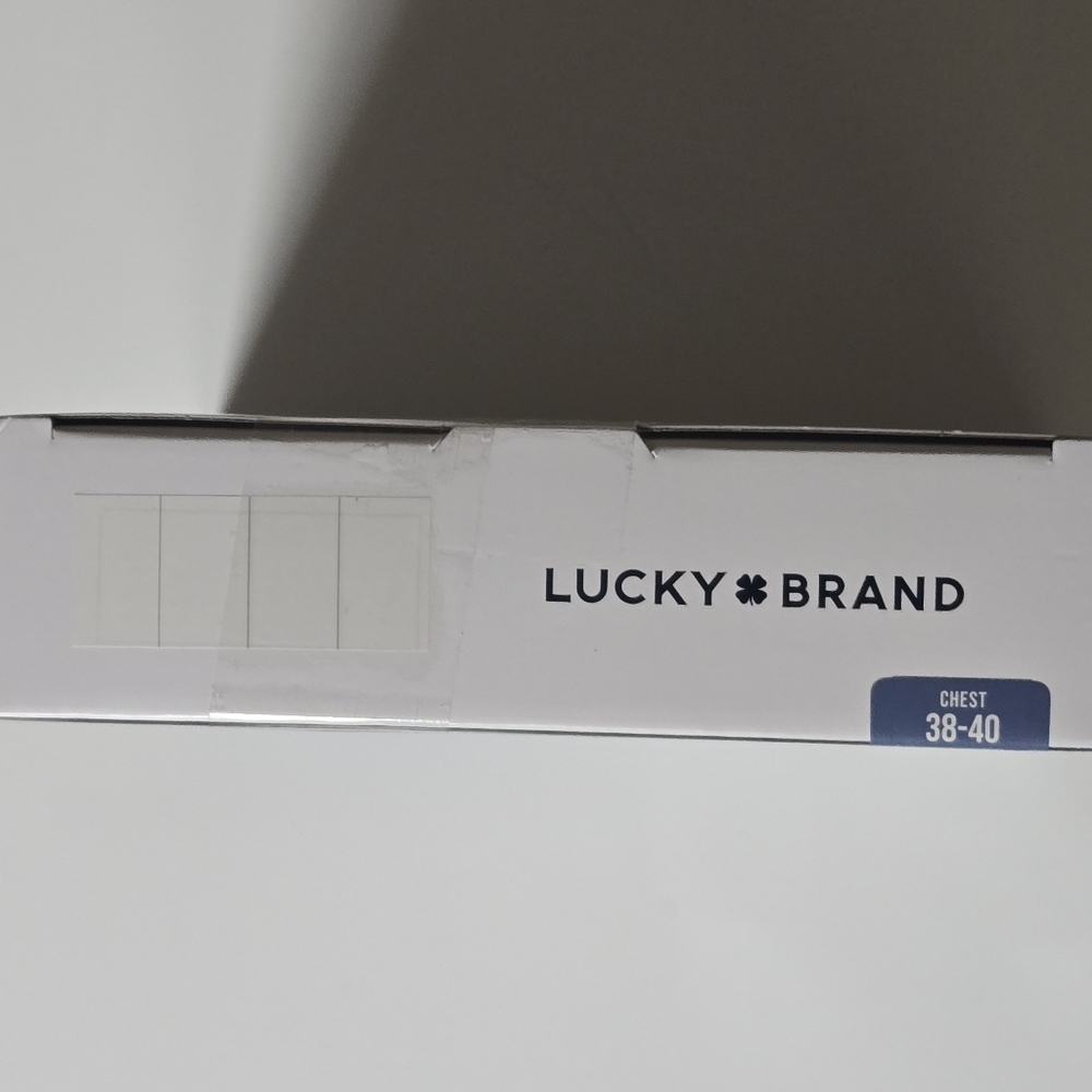 Lucky Brand White Ribbed Tank Tops 4-Pack | Clover Leaf Logo | Classic Essential - Picture 3 of 3